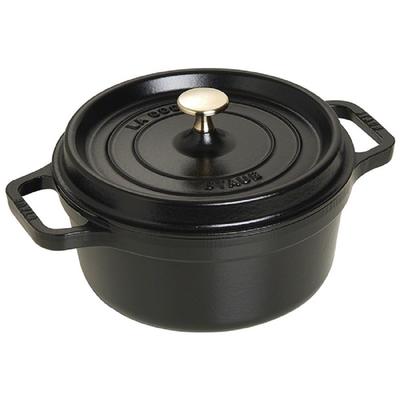 Staub pot горшок пико кокот круглый 22см черный 1102225 эмалированный с двумя ручками 40509-305-0 [предмет]