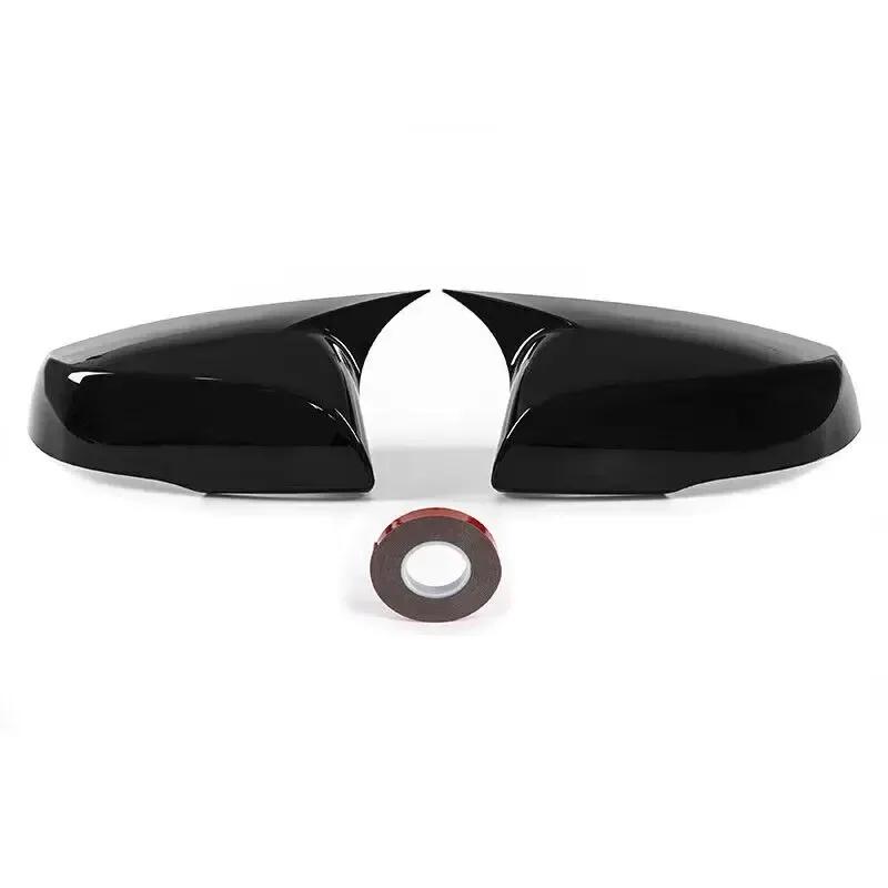 2PCS For Toyota Highlander Car Rearview Side Mirror Cover Wing Cap Exterior Door Housing Shell Trim Adhesive