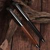 1 Pcs Vintage Business Wooden Signature Pen,  Rotating 1.0mm Ballpoint Pen, Suitable for Business and Office Use