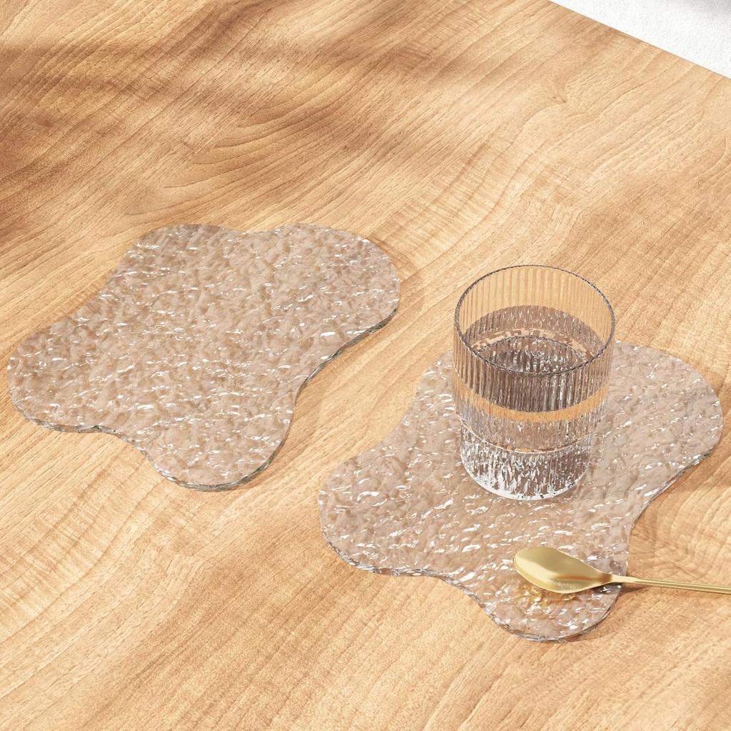 Drink Coasters Set of 2,Acrylic Coaster,Desk Accessories for Women,Cute Desk Decor,Coffee Table Decor,Unique Drink Coasters Decorating Office,Coffee