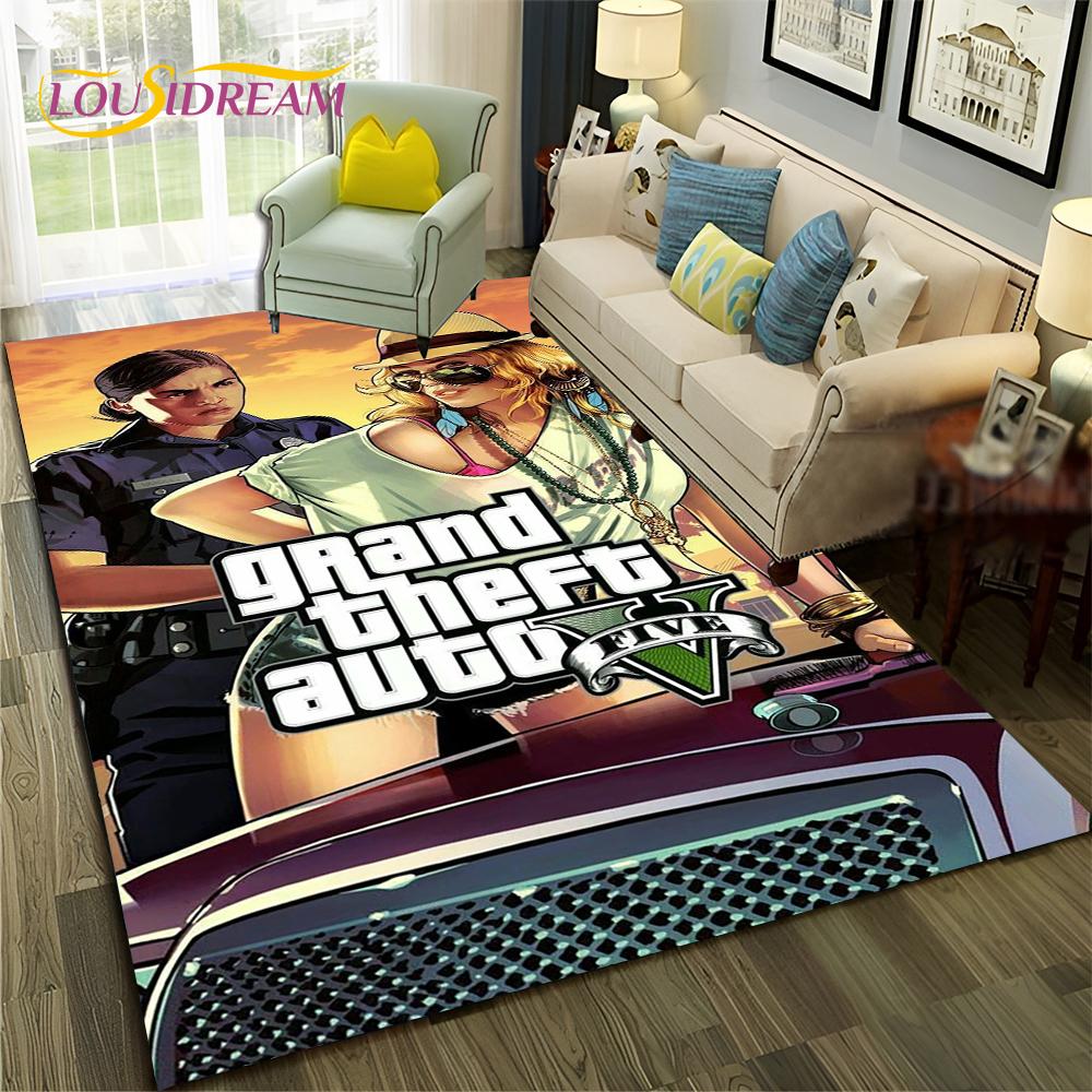 GTA 3D Игры Grand Theft Auto Ковер для геймера для дома, гостиной, спальни, дивана, придверный коврик, декор, детский ковер, нескользящий коврик для пола