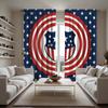 2 шт. HD День независимости Флаг Звезда Декоративная занавеска Красный Галстук цифровая печать занавеска Украшение дома стиль Украшение жизни