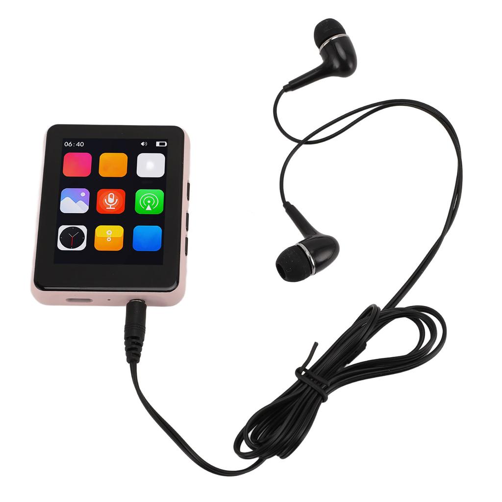 MP3-плеер 2,4-дюймовый сенсорный экран портативный HiFi динамик плеер FM-радио с диктофоном наушники