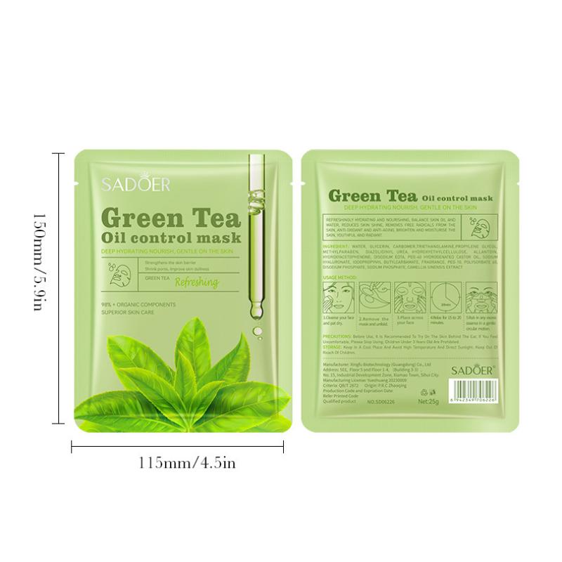 Sadoer Green Tea Oil Control Mask Moisturising and Hydrating Face Mask