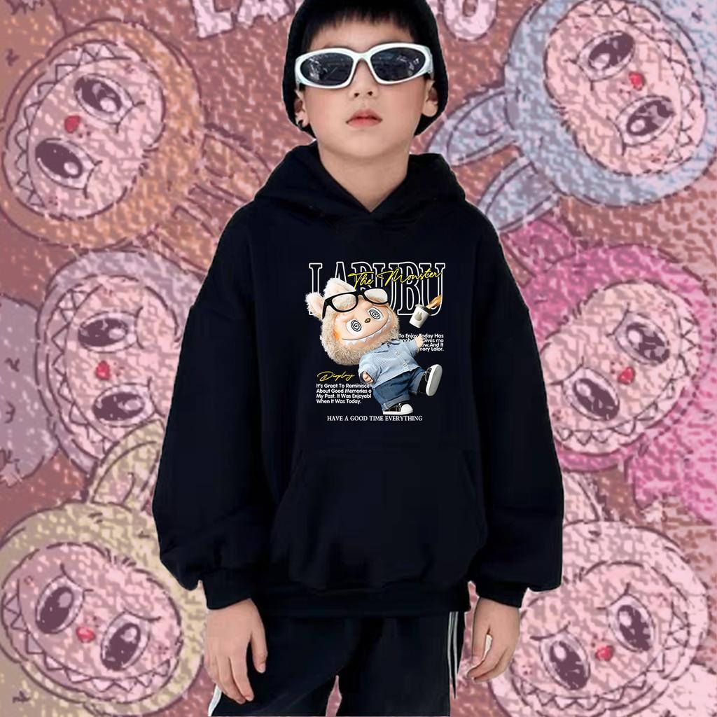 Детское худи Новое модное Labubu Kids Милое мультяшное повседневное худи 100-160см Мальчики Девочки