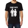 Мужская футболка Lyprerazy с забавным принтом "Game Over" (Черный, М)