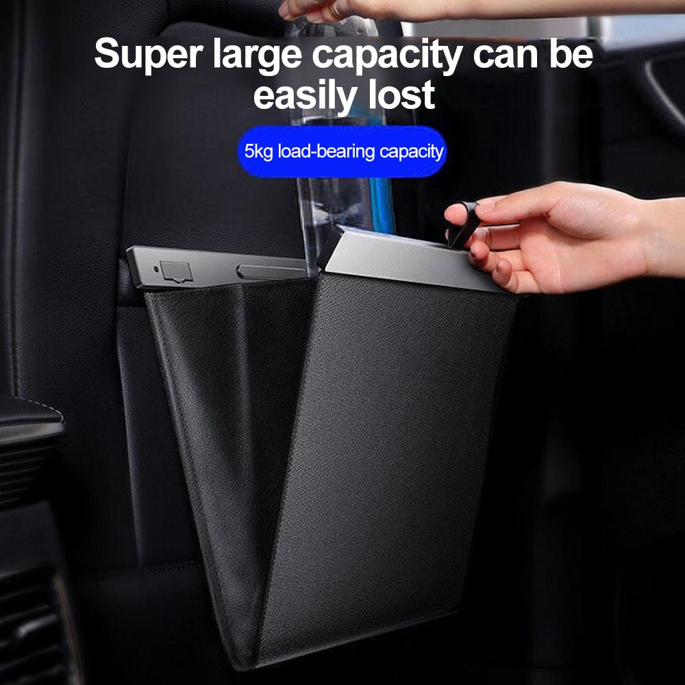 Автомобильный мешок для мусора, водонепроницаемый магнитный адсорбционный мешок для хранения, подвесной мусорный бак, кожаный карман для хранения, герметичный автомобильный мусор