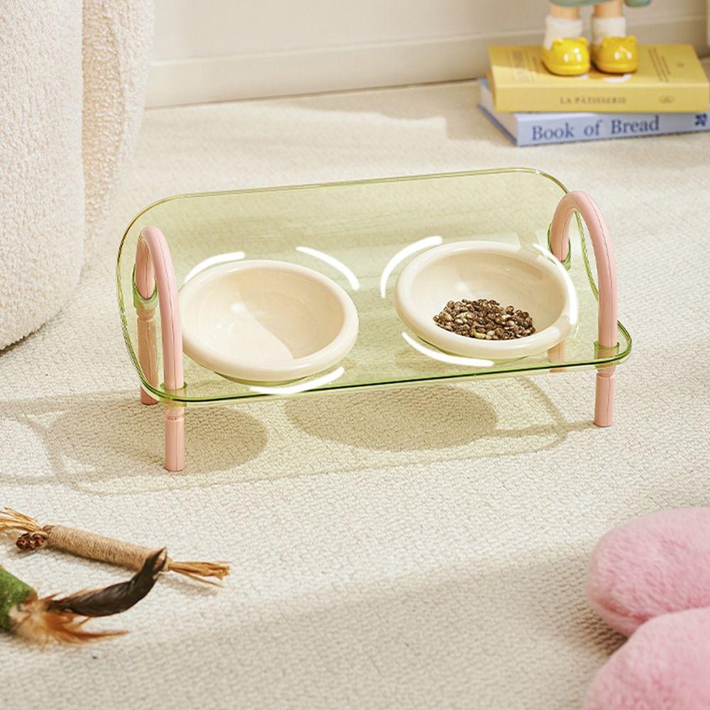 Anti-flip Pet High Footed Bowl Non-Slip Elevated Pet Feeder Bowl Dog Accessories