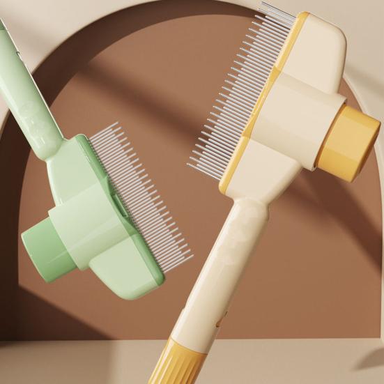 Расческа для питомцев Самоочищающаяся пуходерка Собака Кошка Груминг Инструмент для распутывания питомцев