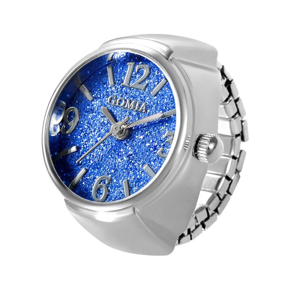 Сплав цифровые часы для пары кольцо кварцевые круглые кварцевые кольца для пальцев модные эластичные кольца для мужчин