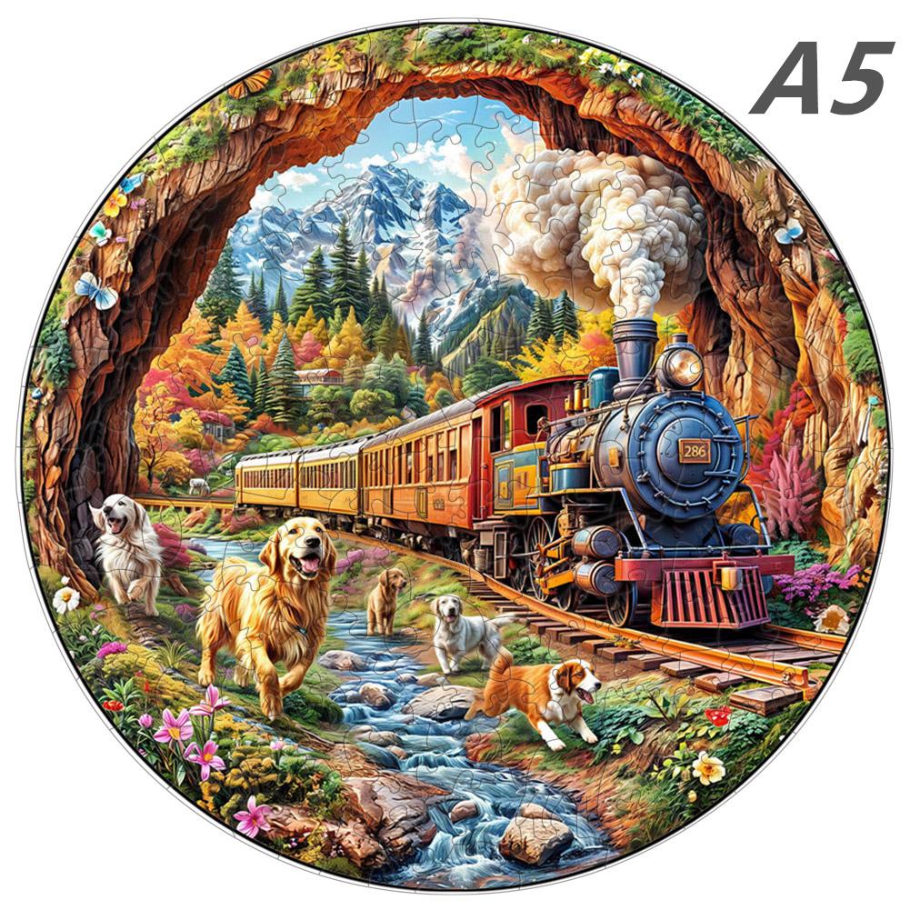 Spring Cat - Wooden Puzzle Ideal For Advanced Players - Creativity Multiple Special Shapes Creativity Gifts Ideal For Boys and Girls