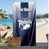 Leeds Rhinos Custom Beach Towel, Print Your Name Text Lightweight Absorbent Towel for Swimming Travel
