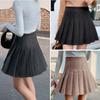 Woolen Pleated Skirt High Waist Student Plaid Skirt Women Girl Sweet Skirts