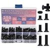 Zmbroll 250-Piece M4 Flat Head Screws, Black Cross Bolts and Nuts Set, M4 X 6mm/10mm/12mm/16mm/18mm/20mm
