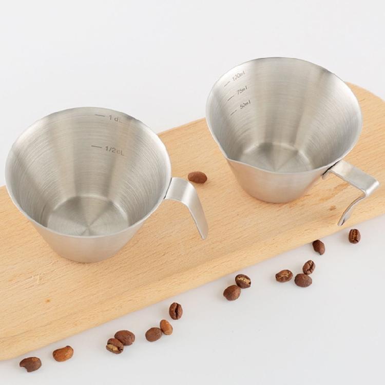 Baristas Grade Coffee Measurement Tool With Spout Stainless Steel Construction Liquid Measuring Cup