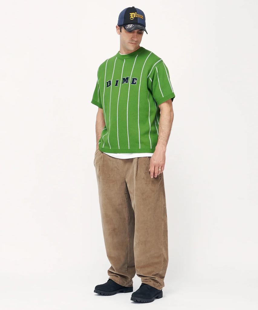 DIME Stripe Short Sleeve Knit Green