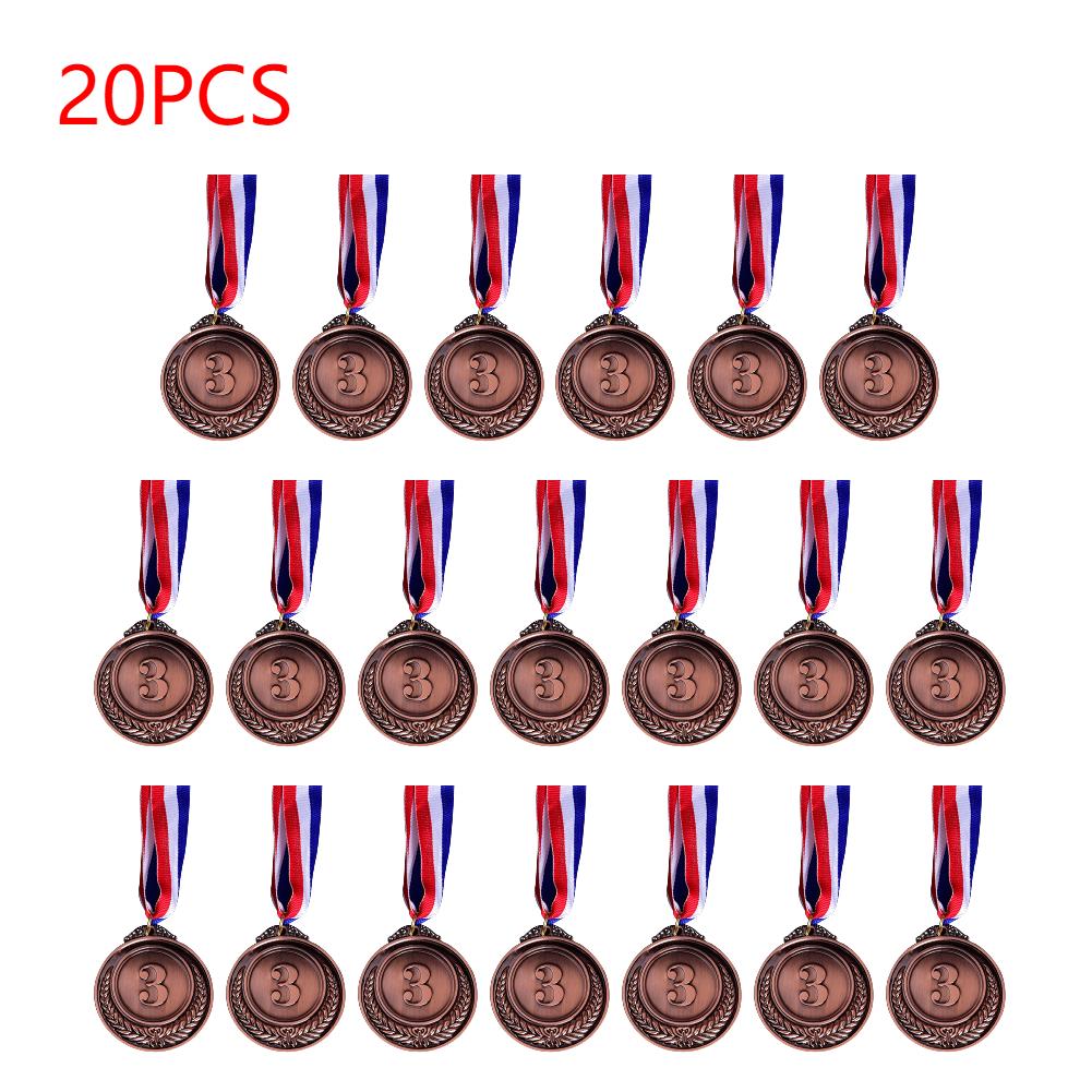 10/20/30pcs Gold Silver Bronze Prizes Winners Medals Sports Day Competitions Awards Medal Adults Children Outdoor Games Souvenir