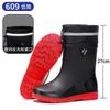 Модные новые нескользящие и водонепроницаемые короткие резиновые сапоги на платформе, бахилы, утепленные резиновые сапоги, мужские