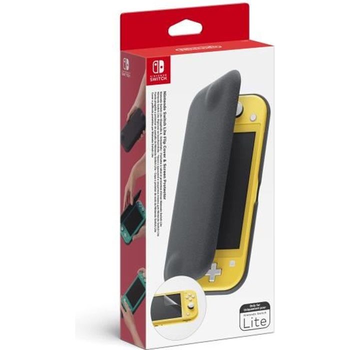 Pochette a rabat et Protection d'écran pour Nintendo Switch Lite • Noir