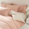 Solid Color Thickened Milk Fleece Four-Piece Set Double-Sided Fleece Coral Fleece Quilt Cover Flannel Bed Sheet Three-Piece Set
