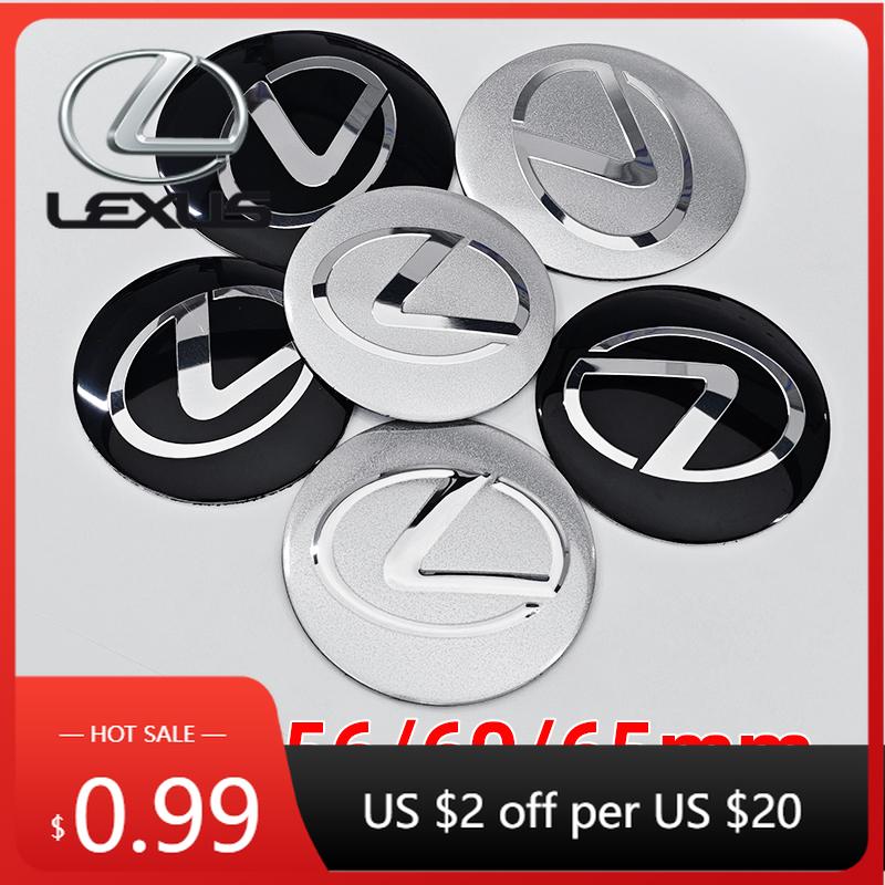Interior Stickers 56mm 60mm 65mm Car Wheel Center Emblem Hub Caps Stickers For Lexus RX300 IS200 IS250 ES350 Ct200h UX250h NX300 IJPRT1