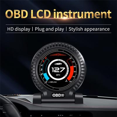 HUD Head-Up Display OBD2 Автомобильный цифровой дисплей датчика Gauge Boost Scan Tool Черный