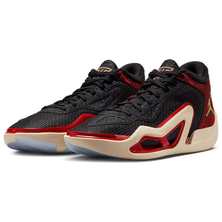 Air Jordan Tatum 1 PF 'Зоопарк' (унисекс) Черные / Университетский Красный / Бежевые / Металлический Золотой Баскетбольные Кроссовки DX6734 001