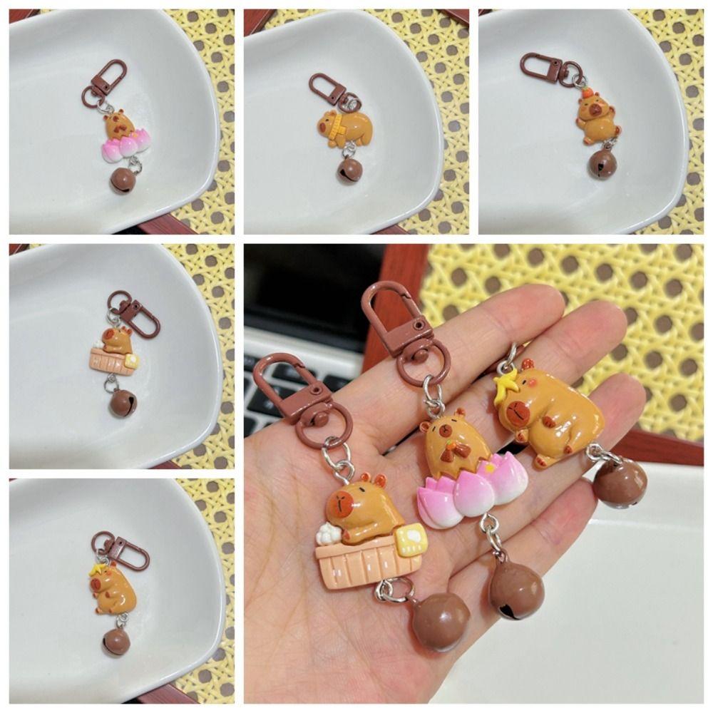 Смола Колокольчик Капибара Брелок Милый Животный Брелок Капибара Подвеска для Сумки Подруги