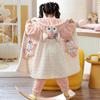 Bolalar pijama qizlar pijama kuz va qish marjon baxmali flanel qalinlashtirilgan kostyum qizlar katta bolalar xalatlari uy kiyimi