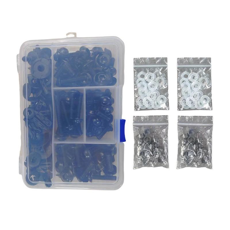 195pcs Motorcycle Fairing Bolts Kit Aluminum Windshield Cover Screws Nuts Set Custom Bike Assembly