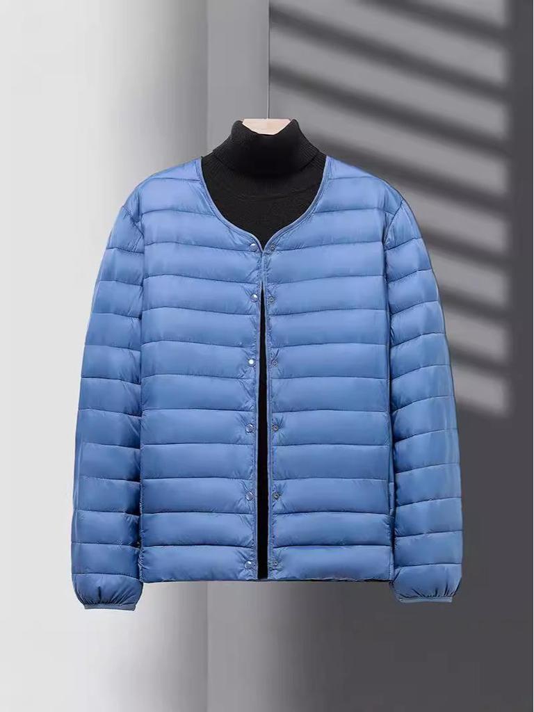 Men's Ultra-Thin Lightweight Down Cotton Work Jacket - Cold-Proof, Plus Size, Short Coat.