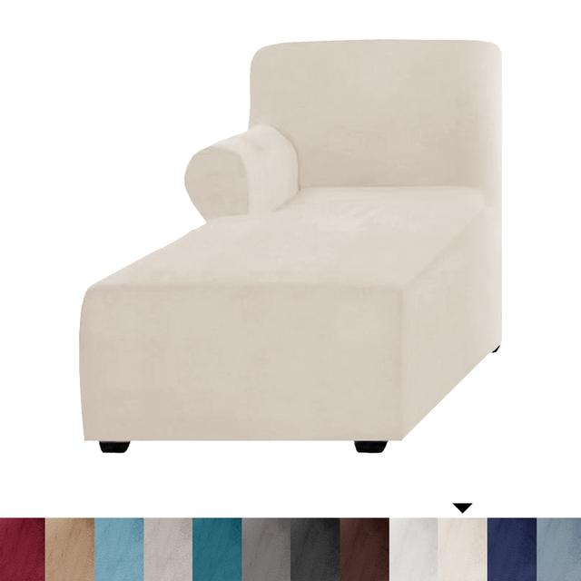 Мягкий бархатный чехол для шезлонга L-образной формы, эластичные съемные чехлы для дивана, нескользящие чехлы для дивана, защитные чехлы для левой или правой стороны