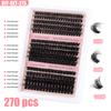 Fluffy Cluster Lash Extensions 12-18mm Winged False Eyelashes D Curl Natural Individual Clusters Lashes Eyelash Makeups Supplie