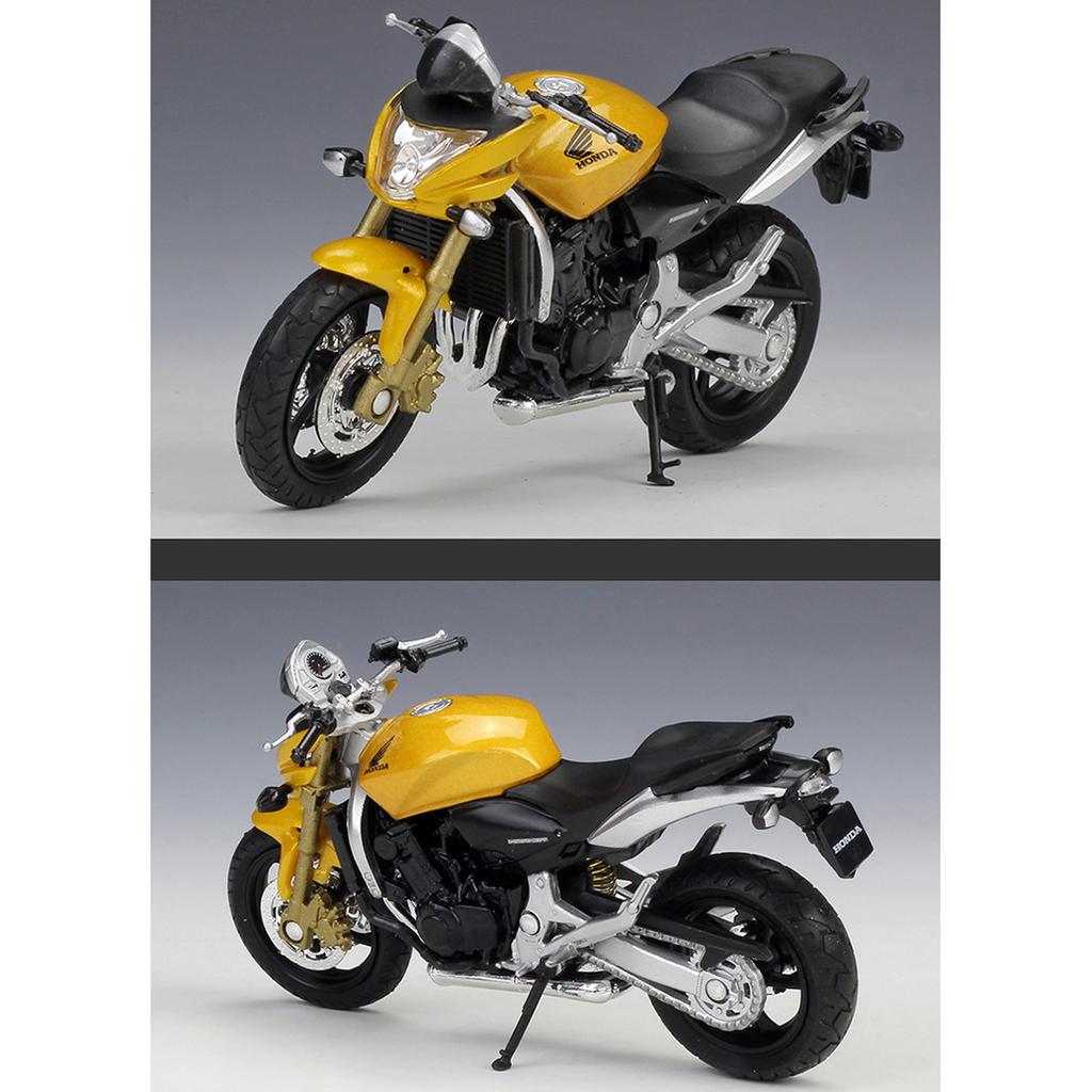 Масштаб 1/18 Welly HONDA Hornet, модель мотоцикла из сплава, литье под давлением, металлические игрушечные транспортные средства, модель мотоцикла, коллекция высокой имитации, детские подарки