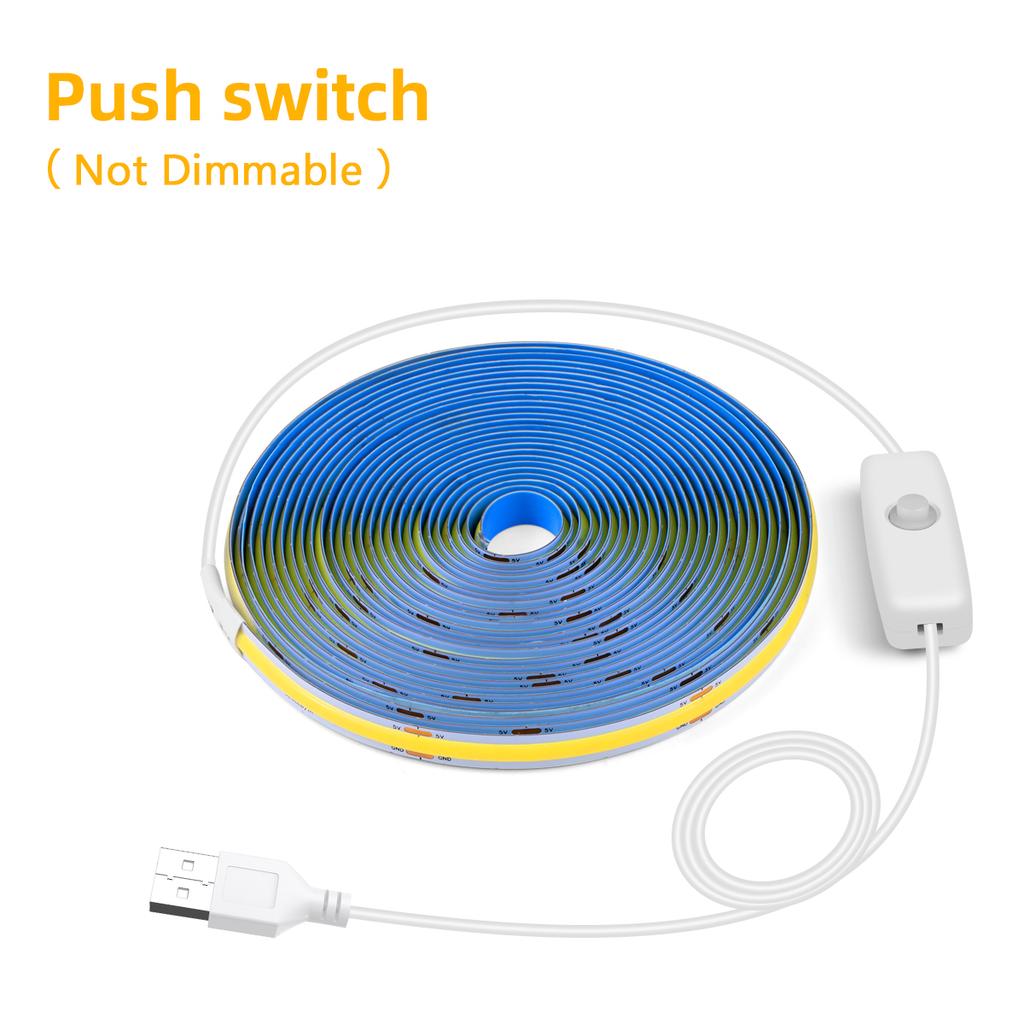 DC5V USB LED Under Cabinet Light COB Strip With Hand Scan / Dimmable Touch Sensor Switch / Push Switch For Kitchen Lighting