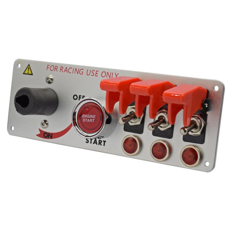Панель переключателя зажигания гоночного автомобиля 12 В с кнопкой зажигания двигателя, 5 в 1 тумблеры для гоночного спорта, соревновательный