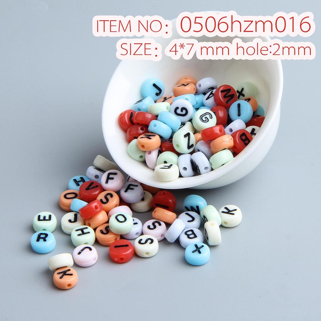 10g Pack of Flat Acrylic Alphabet Beads for DIY Children's Beading and Jewelry Keychain Accessories