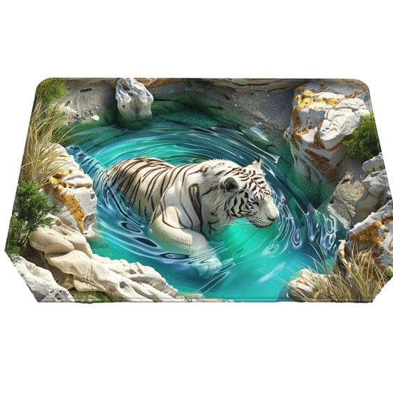 3D Оптическая Иллюзия Напольный Коврик Реалистичная Яма Придверный Коврик для Гостиной и Прихожей Нескользящий Мягкий Подходящий для Домашних Животных Ковер Интерактивный Ковер с Визуальным Эффектом