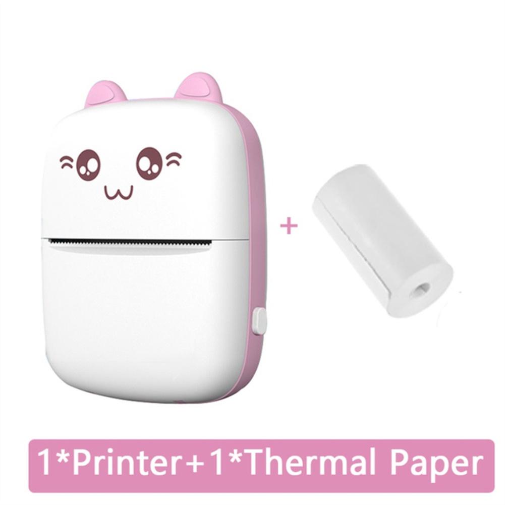 Portable Thermal Printer Set Mini Inkless Sticker Printer USB V4.0 Photo Printer Compatible For IOS Android
