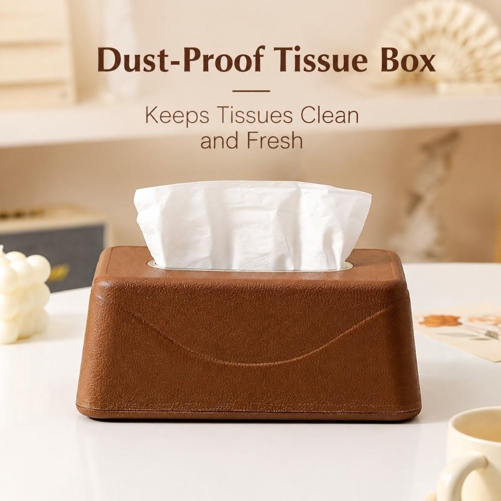 Dust-proof Tissue Box Holder Large Capacity Paper Holder Simple Facial Tissue Box fo Homestay