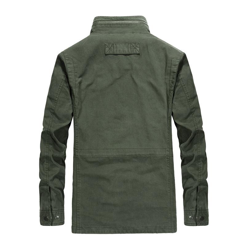 Military Jacket Men High Quality Autumn Winter Outwear Cotton Cargo Multi -Pocket Mid -Long Coats