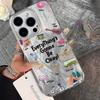 Креативные наклейки Вдохновляющий чехол для телефона Для IPhone 16e 17e 17 16 15 14 13 12 11 Pro Max Plus Air INS Защитная крышка Корпус