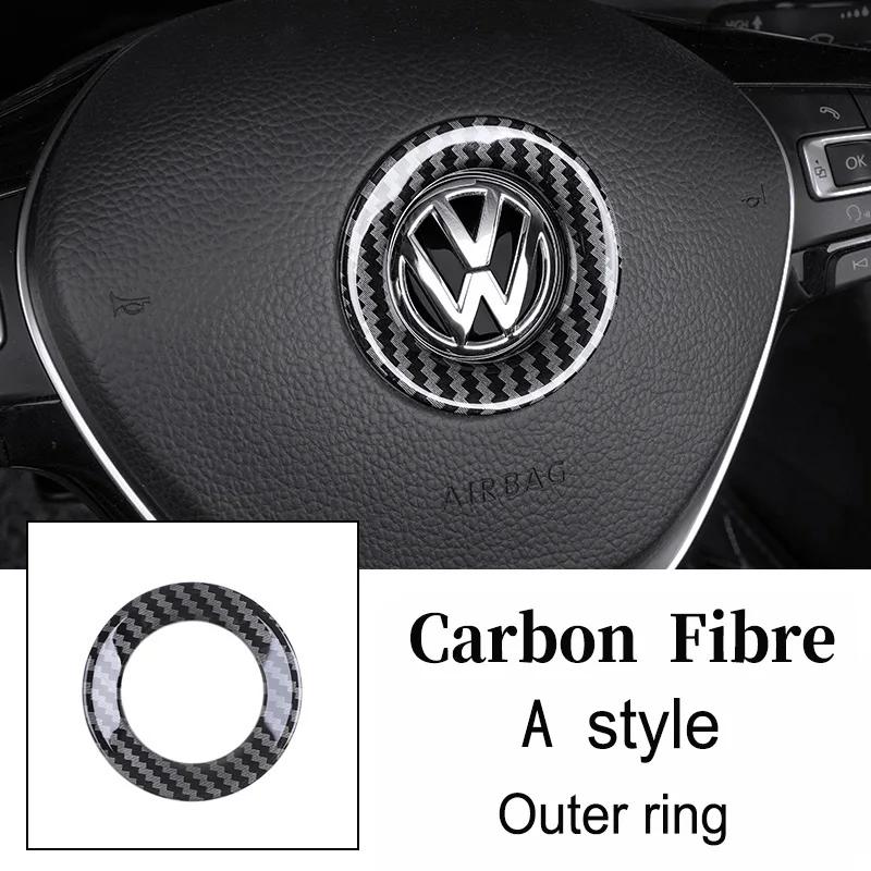 Car Steering Wheel Emblem Sticker Interior Accessories For Volkswagen GTI Polo Golf Passat Scirocco Beetle Tiguan Magotan