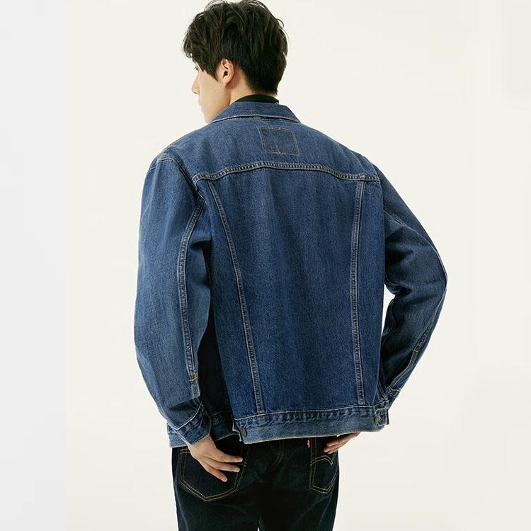 Джинсовая куртка Levis с длинным рукавом Мужские куртки Синяя A5782-0005