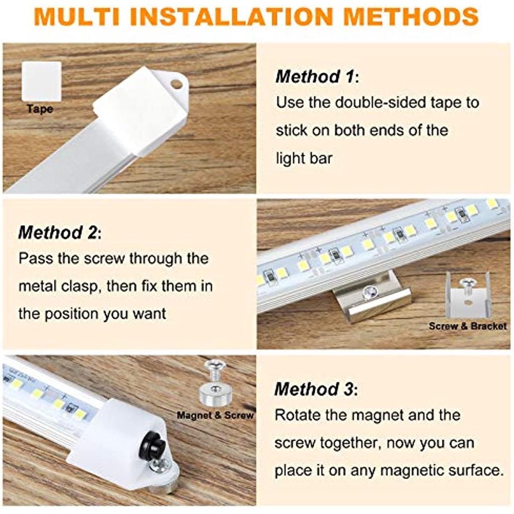 4 X 48 Автомобильное светодиодное внутреннее освещение 3 Вт, 6500 K, 12 В, светодиодная лента с переключателем для фургона, автобуса, грузовика, лодки, дома на колесах, 700 лм, подсветка для кухни, светодиодная T