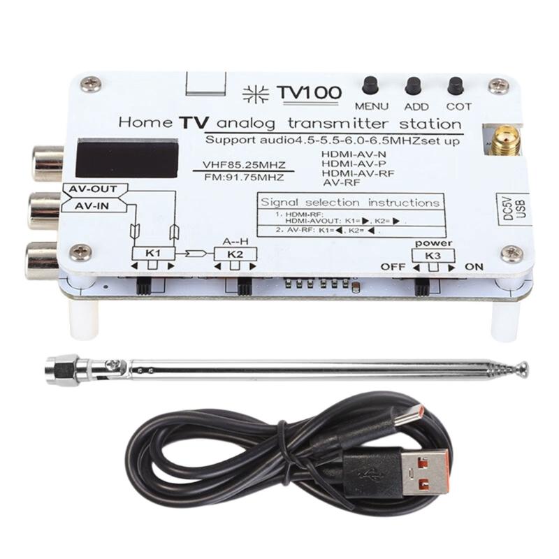 Трансмиттеры сигнала TV100 с OLED-экраном Преобразуют HDTV AV в RF для старых телевизоров и радиоприемников