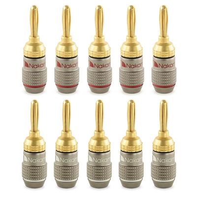 Nakamichi FanLock Серия Excel Позолоченные 24K Банановые разъемы 10 AWG 18 AWG Размер калибра 4 мм для акустического усилителя стерео домашнего кинотеатра радио аудио провода