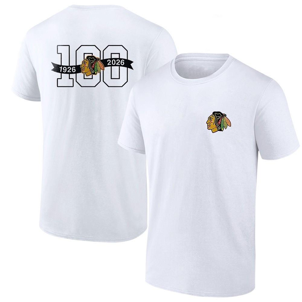 Футболка к 100-летию Blackhawks 1926 2026 Размер S-5XL Унисекс