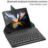 Для Samsung Galaxy Z Fold 4 3 Магнитная беспроводная клавиатура со складной кожаной откидной подставкой S-держатель для ручек с твердым чехлом (Нет S Pen )