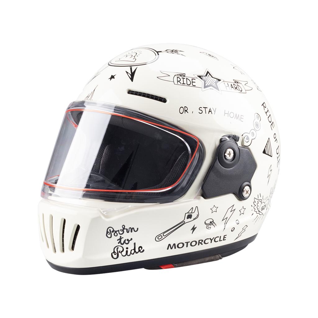 Cycking Scriptures Vintage Motorcycle Helmet Full Face Cruise Harley Personalized Men Women